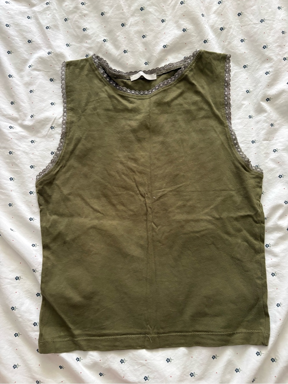 Basic army green top